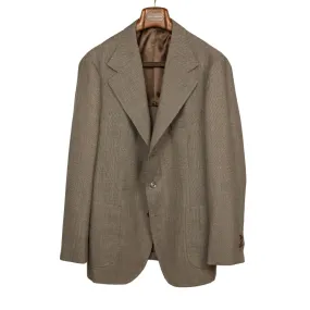 x Sartoria Carrara: ultra-light unlined jacket in taupe nailhead Fox Air wool (separates)