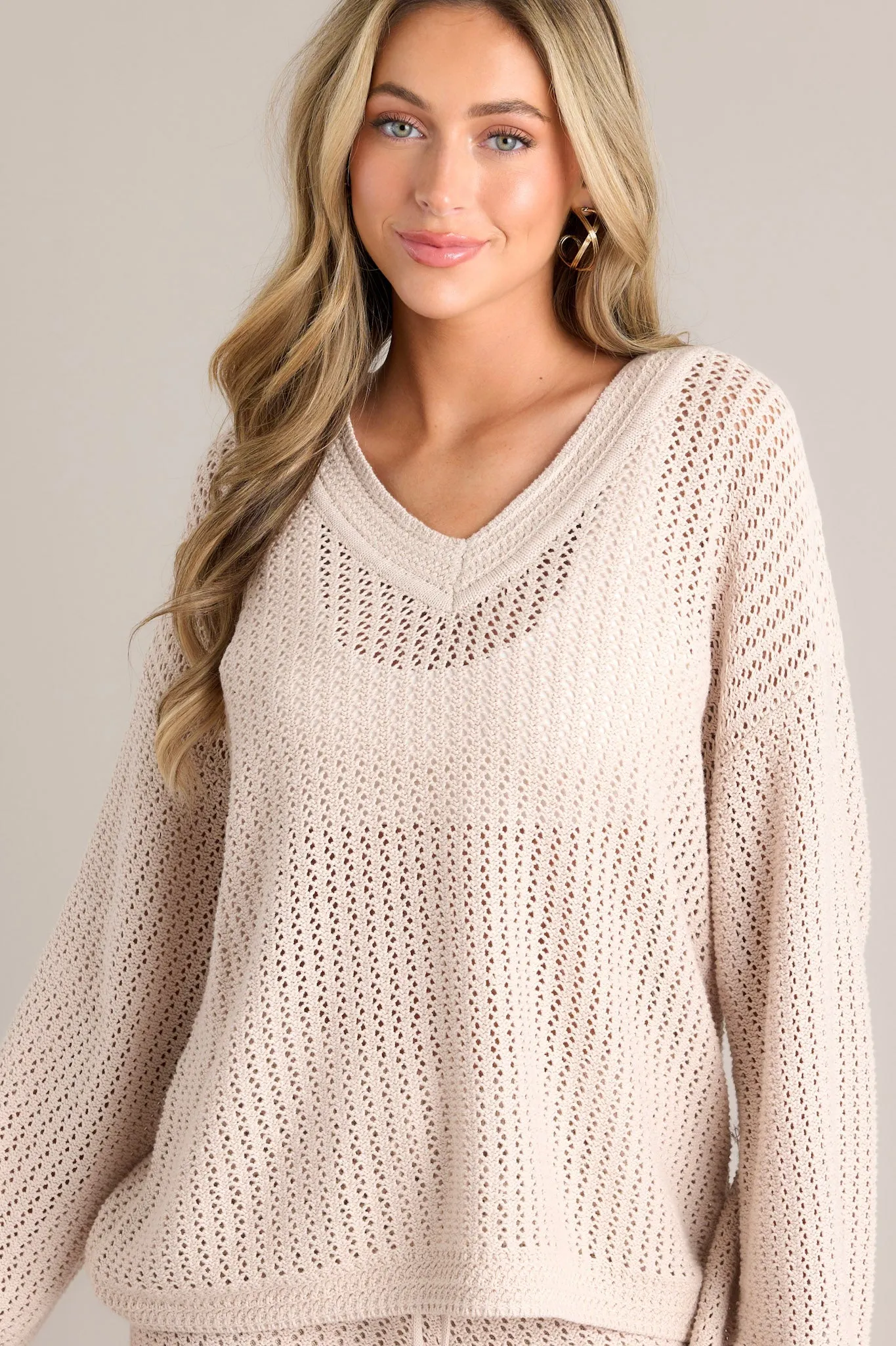 Z Supply Kiami Natural Crochet Sweater