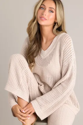 Z Supply Kiami Natural Crochet Sweater